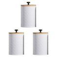 thumbnail image 1 of simhoa 3 Pieces Coffee Tea Sugar Container Kitchen Canister Set for Tea Candy Flour white, 1 of 8