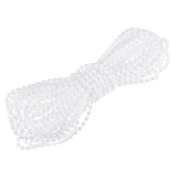 Persianas Cuenta Cadena Cordón, 10 Yardas Romana Vertical Rodillo Sombras para Ventana Cortina Persiana Repuesto Parte, Blanco Unique Bargains persianas enrollables para tratamiento de ventanas