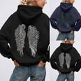 thumbnail image 2 of YUEHUA Angel Hoodies for Women Oversized Sweatshirts Fall Fashion White Wings Hoodie Outfits 2026 Casual Sweaters Tops Fleece Workout Winter Clothes, 2 of 8