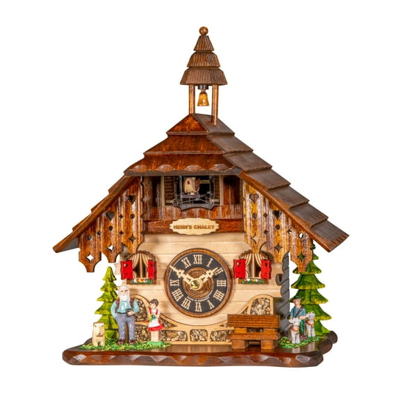 Quartz Cuckoo Clock Black forest house with music