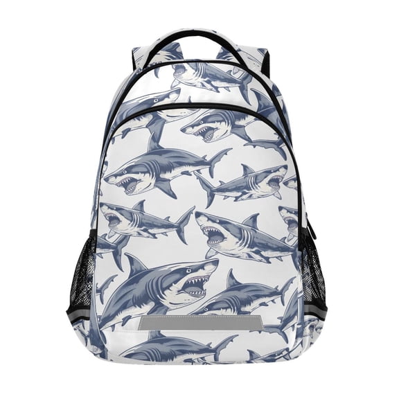 ALAZA Shark Backpack Elementary School Bag Bookbag Travel Rucksack