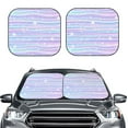 thumbnail image 2 of Xecao Striped Gradient for Foldable Car Sun Shades (2-Pack) offer sun protection with an easy-fold design for convenient windshield shading., 2 of 7