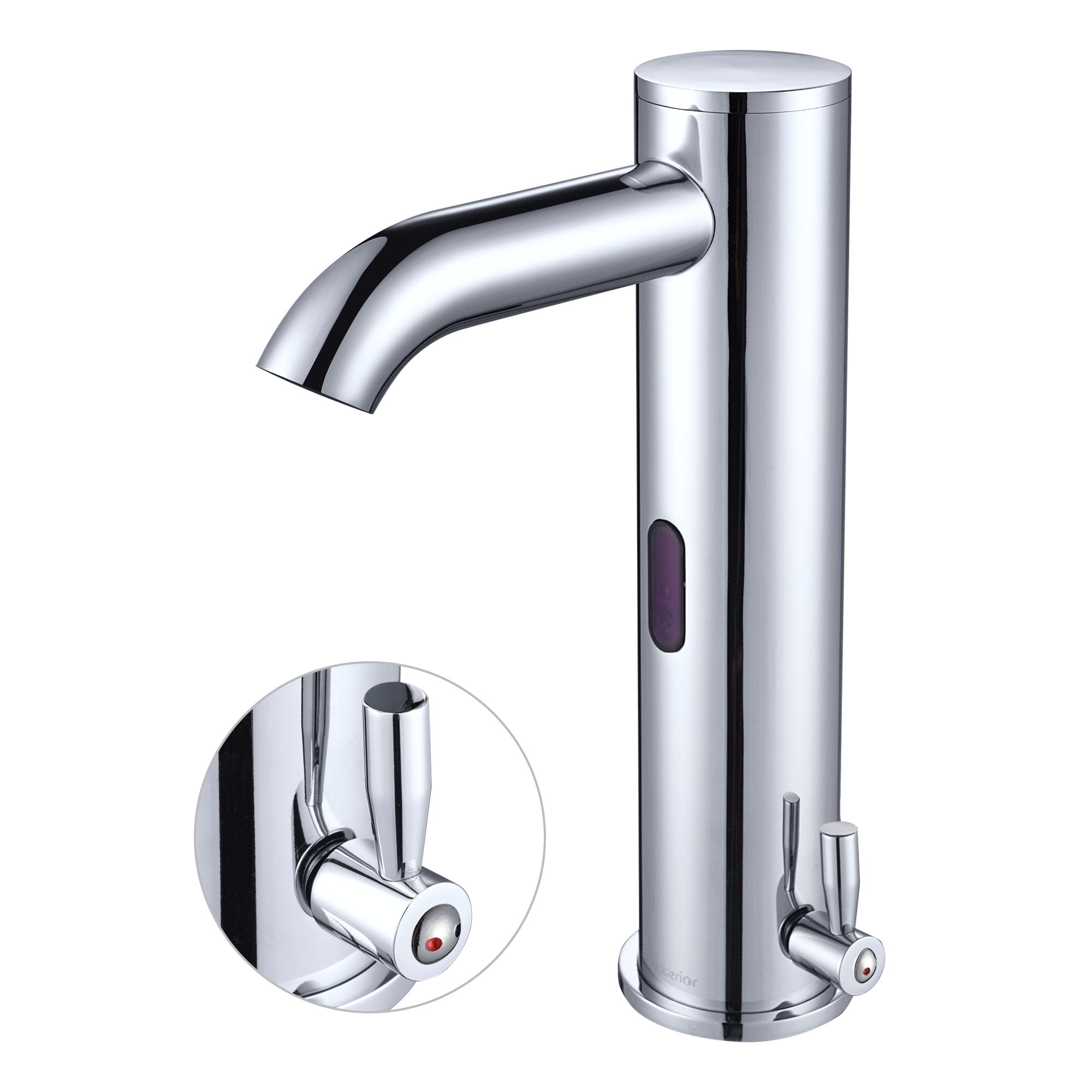 Black Bathroom Faucet Automatic Sensor Touchless Deck Mount Basin Sink Mixer Tap 