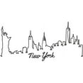 thumbnail image 2 of Prime, Marcus 32x18 White Modern Wood Framed Museum Art Print Titled - Squiggly New York, 2 of 4