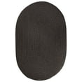 thumbnail image 1 of Indoor/Outdoor Solid Brown Area Rug, Braided Textured Design, 4Ft. X 4Ft. Round Reversible Carpet, 1 of 2