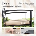 thumbnail image 6 of MF Studio 7-Piece Outdoor Patio Dining Set with Swivel Cushioned Chairs & Round Table for 6, Black, 6 of 12
