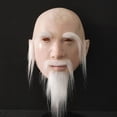 thumbnail image 2 of Máscara de cabeza completa de resina para hombre mayor con barba blanca, 2 of 3