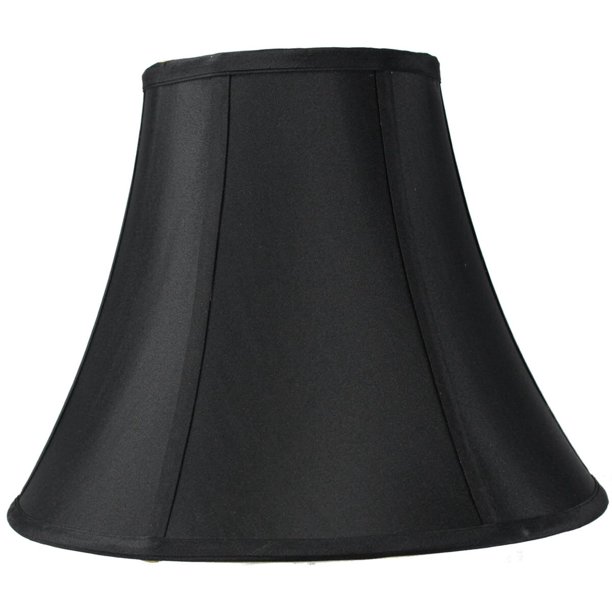 7x14x11 Black With Gold Lining Bell Lampshade Com Black With Gold Lining Bell Lampshade, White Linen Lamp Shade With Gold Lining