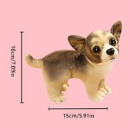 pdqouc Cute Pet Dog Realistic Soft Stuffed Plush Toy Pet Dog Toy Plush Shape Doll Kids Gift Holiday Gifts for Kids Boys Girls Cute Fashion Home Room Decor Dolls