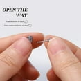 thumbnail image 4 of SHIHUALQ Stainless Steel Hypoallergenic Flat Back Earrings, Clear CZ, Fashion Jewelry, 7, 4 of 7