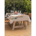 thumbnail image 2 of Easter Bunny Outdoor Tablecloth - 60x102 Inch Rectangle Dining Table Cover, Eggs Green Leaves Rustic Flowers Cups Vintage Waterproof Outdoor Table Cloth with Umbrella Hole & Zipper for Picnic/Patio, 2 of 7