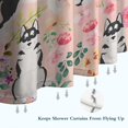 thumbnail image 6 of Husky Dog Flower Floral Shower Curtain 84"x72" ,Bathroom Decorative Shower Curtains Set with 12 Hooks,Modern Waterproof Washable Shower Curtain, 6 of 6