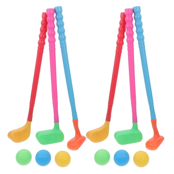 HEALEEP Golf Clubs Plastic Children Golf Kit 2 Sets 13.0x2.4x1.4in
