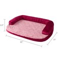 thumbnail image 3 of Vibrant Life Medium Round Corner Sofa Style Dog Bed, Red, 25" x 35", 3 of 6