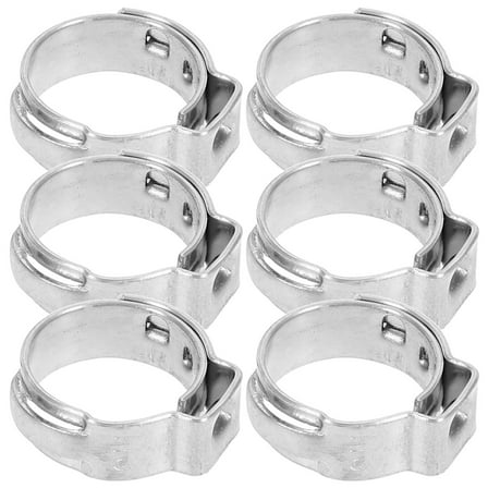 NUOLUX Crimp Hose Clamps Stainless Steel Tubing Fittings 50Set 1Inch