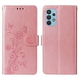 thumbnail image 2 of For Samsung Galaxy A32 4G 6.4 inch Embossed Butterfly Flowers With Card Slots And A Cash Compartment Shockproof Kickstand Flip Leather Phone Case For Women,Pink,For Galaxy A32 4G, 2 of 8