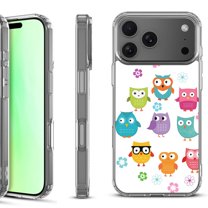 For iPhone 17 Pro Shockproof Protective Phone Case, by OneToughShield - Happy Owl
