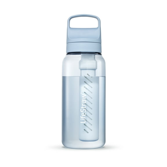 LifeStraw Go Series Water Filter Bottle; 1L; Icelandic Blue