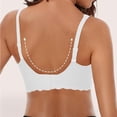 thumbnail image 3 of Kixjoy White Bras for Women Push Up Plus Size Seamless Jelly Bra Full Coverage Supportive Sports Bra Breathable Soft Adjustable Womens Underwear, White 42, 3 of 3
