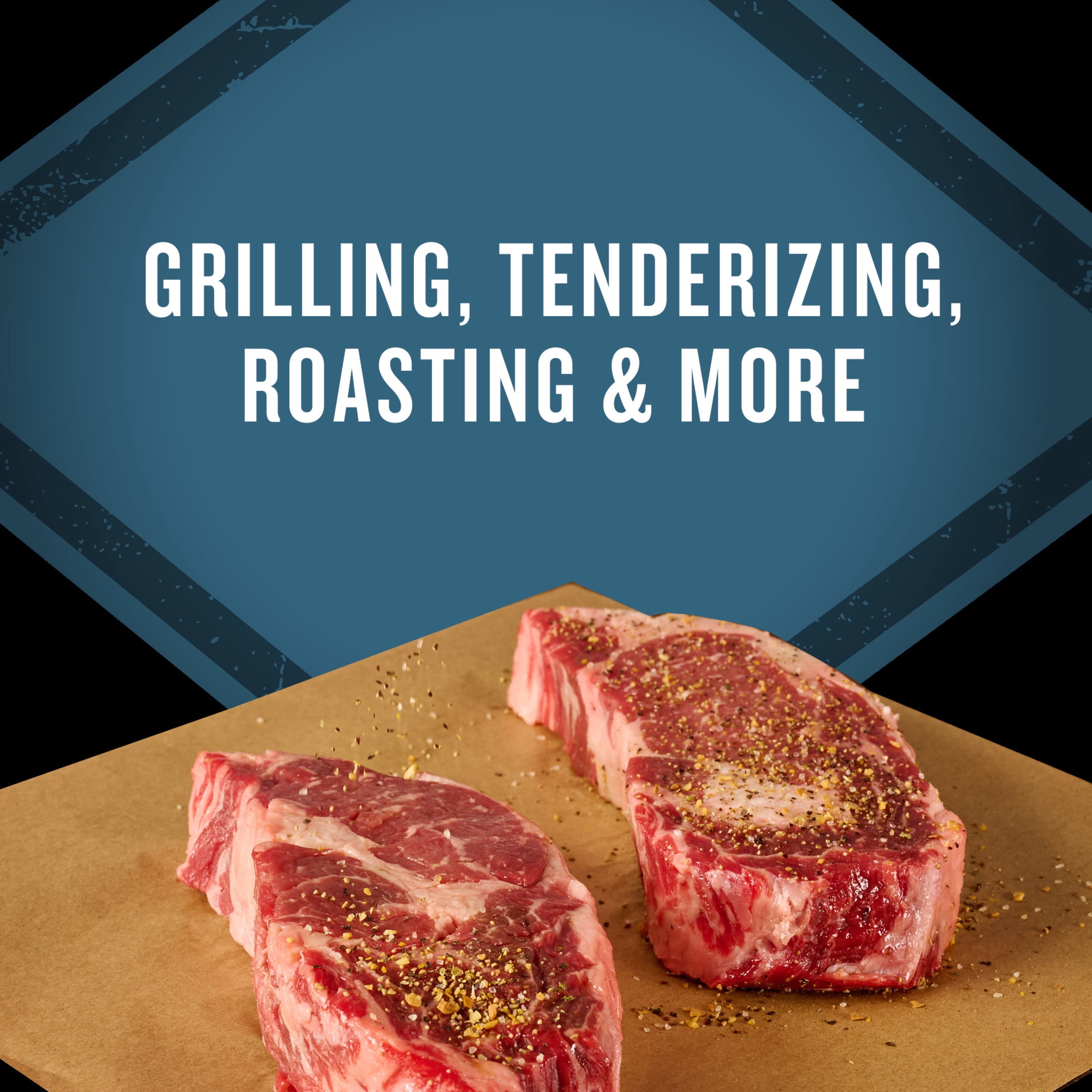 (6 pack) Grill Mates Kosher Cracked Peppercorn & Worcestershire Seasoning, 2.75 oz Bottle