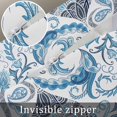 thumbnail image 7 of Blue Paisley Throw Pillow Cover 20 x 36 Inch Decorative Pillow Cover Ethnic Abstract Art Vintage Lumbar Pillowcase Seasonal Rectangle Cushion Case for Couch Sofa Bed Living Room, 7 of 7