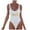White, variant on Solid Color Mesh Backless Sexy Bikini Swimsuit White Tankini Swimsuits For Women