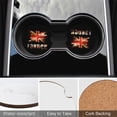 thumbnail image 5 of British Flag UK Big Ben London Car Coasters for Drinks with A Finger Notch for Easy Removal Cup Holder Coaster Cup Mat Car Interior Accessories 4PCS, 5 of 8