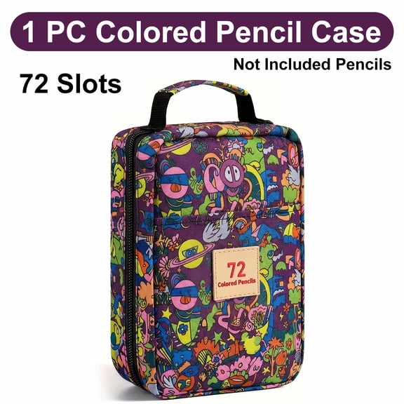 1pc 72/120/260-Slot Colored Pencil Case,with Zipper Closure,Multilayer Organizer for Artists,Pencil,Making It Portable