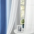 thumbnail image 4 of Junvictex Blackout Curtain Set with White Double Layers Grommet Panels, Blue Ombre Sheers,52"Wx84"L,4pcs, 4 of 7