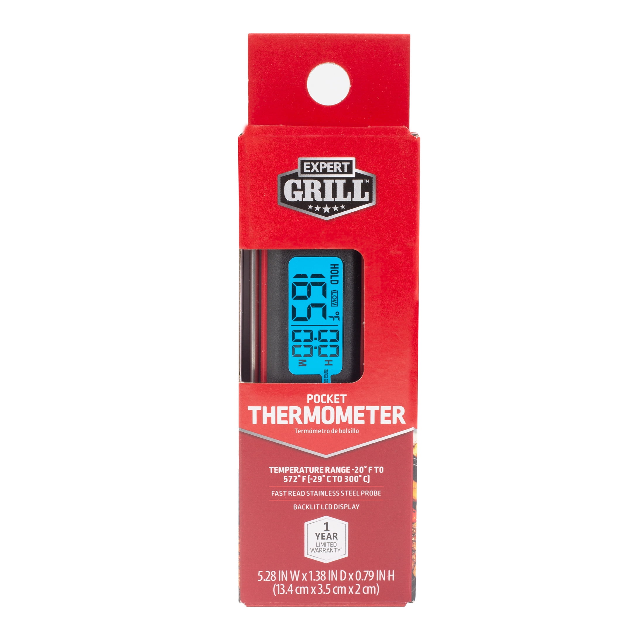 Expert Grill ABS Pocket Digital Instant Read Meat Grilling Thermometer,0.17lbs