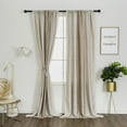 thumbnail image 2 of Yipa Boho Vintage Window Curtain Rod Pocket Tassels Curtains Panel Kitchen Retro Drapes Light Filtering Bedroom Living Room 2#Coffee W:54"x H:90"/  137cm*228cm, 2 of 8