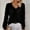 Black, variant on Swuxness Women's Casual Knitted Sweater, Women Long Sleeve Sweater Top, Women's Hollow Out V Neck Loose Pullover Fashion Knitted Base Lightweight Sweaters Orange, L