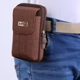 thumbnail image 4 of Yucurem 5pcs Multi-function Men Fanny Mobile Phone Waist Bags Canvas(Coffee), 4 of 9