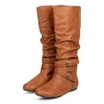 thumbnail image 5 of Wild Diva DA07 Women Leatherette Calf High Strappy Slouch Flat Riding Boot, 5 of 5