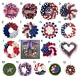 thumbnail image 2 of Forzero Patriotic Wreath American Independence Day Wreath Handmade Memorial Day Wreath Decoration Front Door Wall Home Decoration, 2 of 6