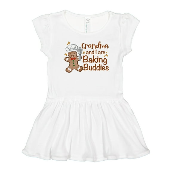 Inktastic Grandma And I Are Baking Buddies Girls Toddler Dress