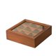 thumbnail image 1 of Wooden Spice Box 9.45 Inch - Decorative Organizer with Glass Lid, 9 Fixed Compartments , Spice Storage Container, Ideal for Seasonings & Herbs, Perfect for Gift, 1 of 5