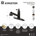 thumbnail image 5 of Kingston Brass GSC7571TL Single-Handle 1-or-3 Hole Deck Mount Pull-Out Sprayer Kitchen Faucet in Polished Chrome, 5 of 5