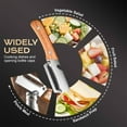 thumbnail image 6 of Multi-Function Vegetable Peeler with Wooden Handle, Stainless Steel Blade for Potato Pumpkin Carrot, , A Multifunctional Paring Knife with A Wooden Handle (Please Add A Box for 1 Yuan When Ordering), 6 of 9
