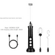 thumbnail image 5 of Batidora de mano eléctrica pequeña para el hogar, batidora de huevos con carga USB, soporte para hornear leche, 5 of 5