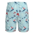 thumbnail image 6 of Disketp Men'S Swim Trunks Hawaiian Breathable Surf Beach Swimsuits Mesh Lining Beach Shorts With Pockets-Sailboats Anchors, 6 of 9