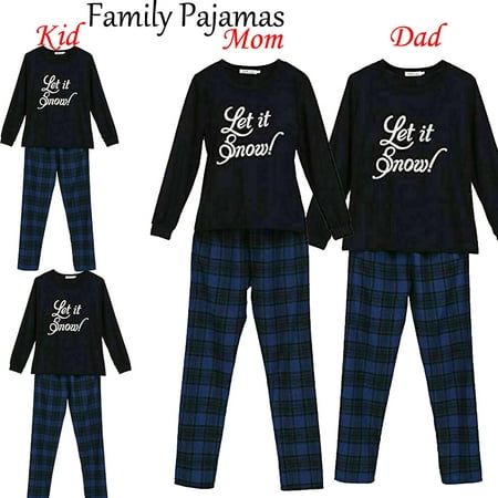 

Hirigin Family Matching Christmas Pajamas Set Women Men Baby Kids Long Sleeve Xmas Sleepwear Nightwear