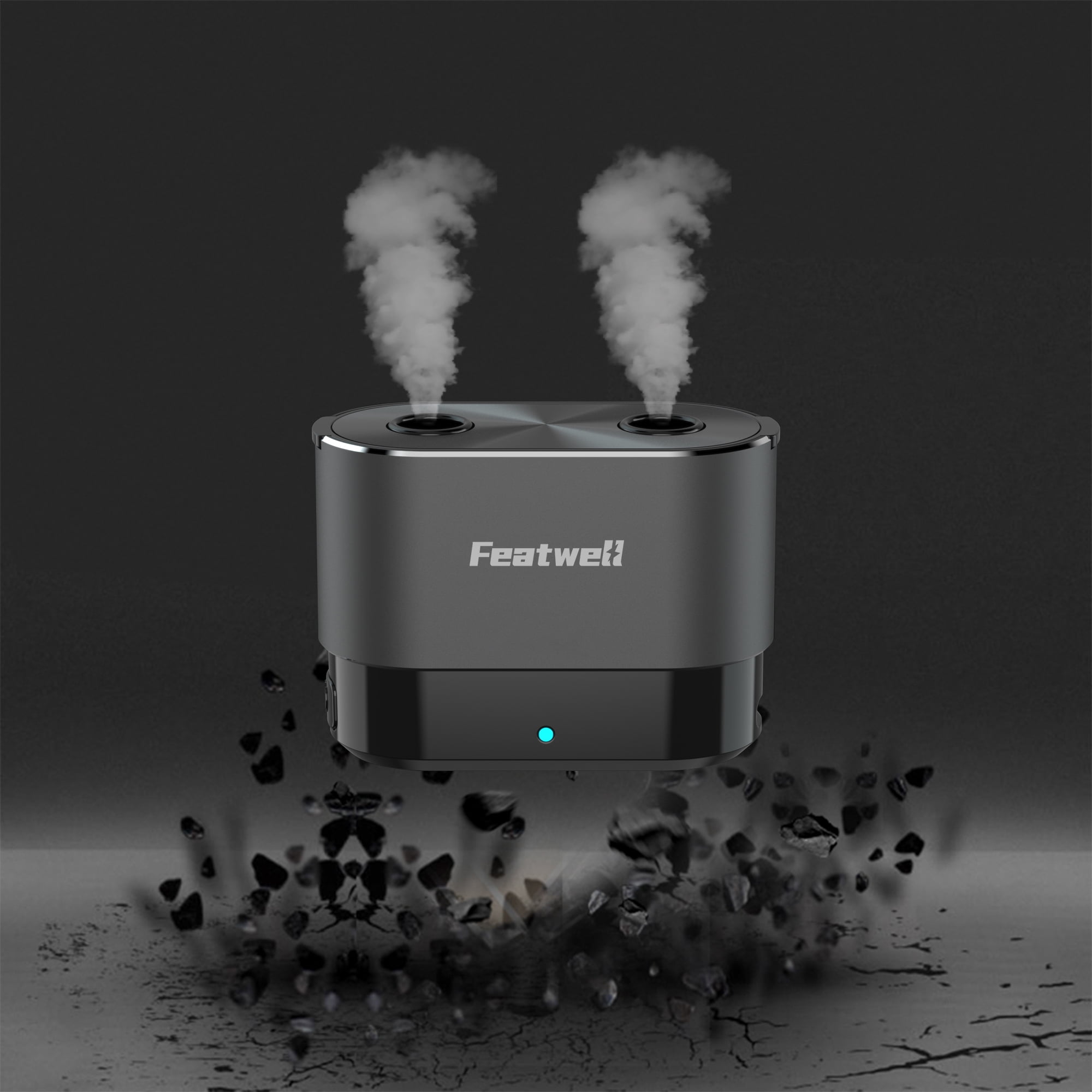 Car Air Freshener with 10ml Natural French Perfume, Three Adjustable Modes Smart Car Aroma Diffuser , Dual Spout Aroma Diffuser for Enhanced Focus, Rechargeable Car Air Freshener Diffuser.