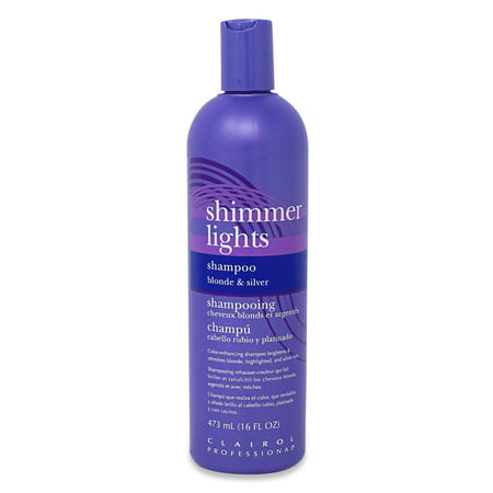 Clairol Professional Shimmer Lights Blonde and Silver Shampoo, 16 Fl (Best Purple Toner For Brassy Hair)