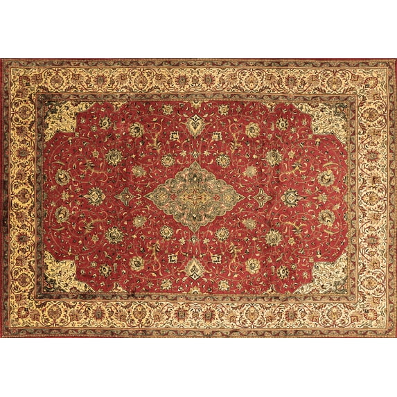 Ahgly Company Indoor Rectangle Medallion Brown Traditional Area Rugs, 5' x 7'