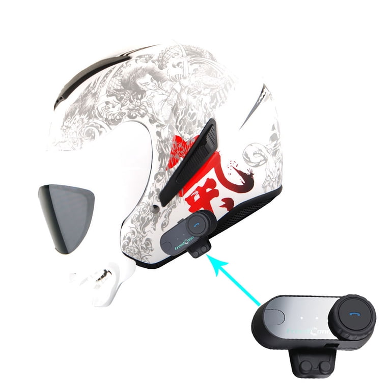 Martian Motorcycle Open Face Fiber Glass Dual Visor Helmet HB_609 Scooter  Classical Knight Bike + Motorcycle Bluetooth Headset: Samurai White -  Walmart.com