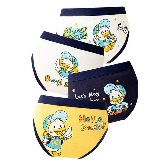 Boys Boxers Toddler Baby Boys Cartoon Car Dinosaur Prints Briefs Cotton Breathable Underwear 4 Pack Kids Underwear Black 3 Years-4 Years