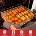 thumbnail image 5 of Air Fryer Basket for Oven with 50 Recipes, Extra Large 2 Piece Nonstick Crisper Tray & Basket, Stainless Steel Air Fryer Accessories for Crispy Foods Healthy Cooking, Dishwasher Safe, 16.5” x 12.5”, 5 of 5