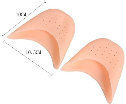 Soft Silicone Gel Toe Caps Pads Protector with Breathable Hole for Pointed Ballet Shoes Nude 2Pcs 1Pair