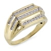 1/4 Carat Men's Diamond Triple Row Band